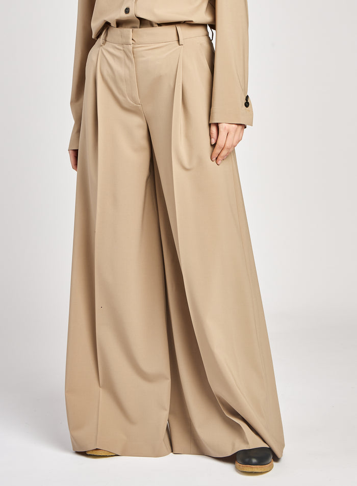 STRETCH WOOL PANTS