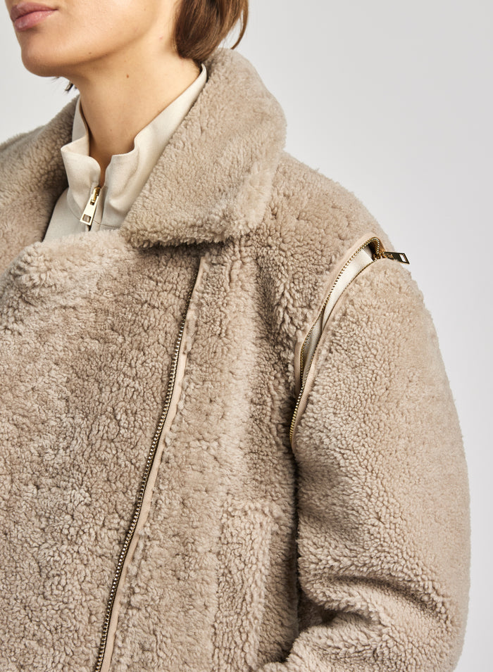 SHEARLING BIKER