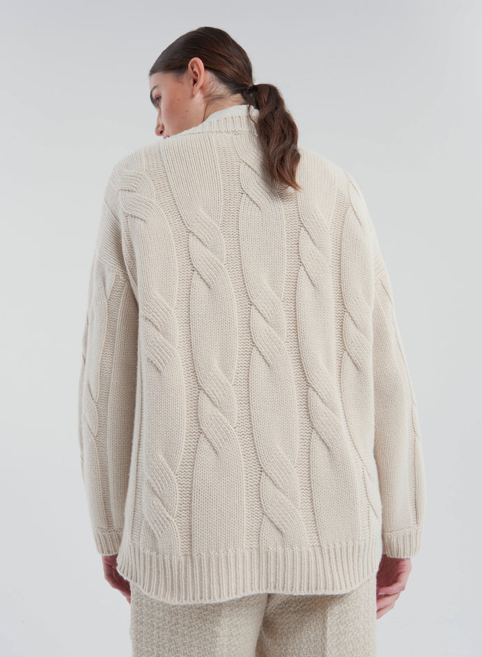 WOOL, CASHMERE AND SILK SWEATER