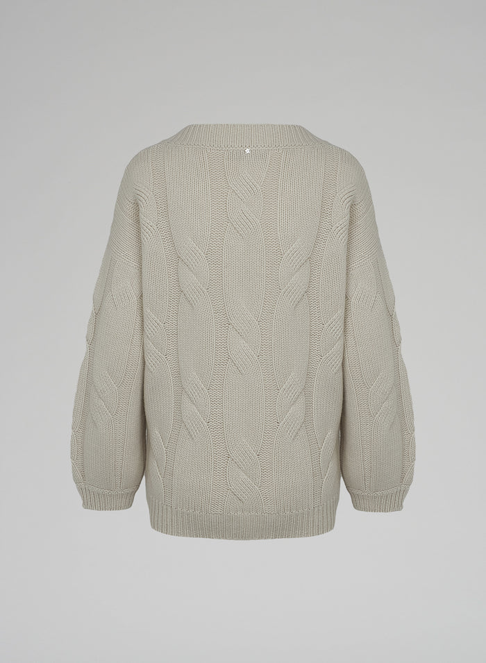 WOOL, CASHMERE AND SILK SWEATER