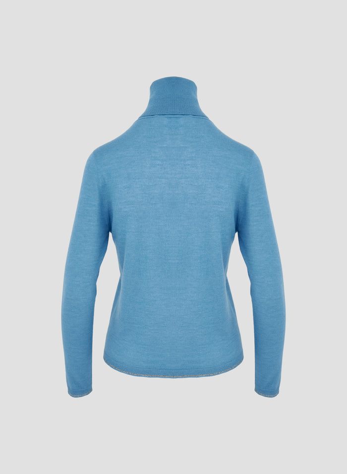 CASHMERE AND SILK TURTLENECK SWEATER