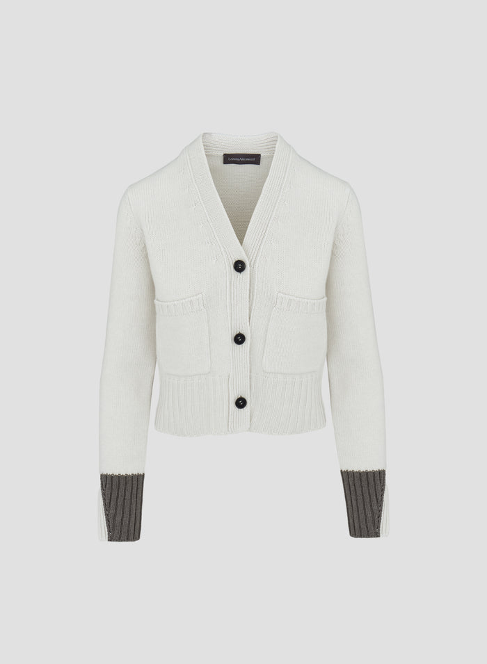 CARDIGAN IN LANA, SETA E CASHMERE
