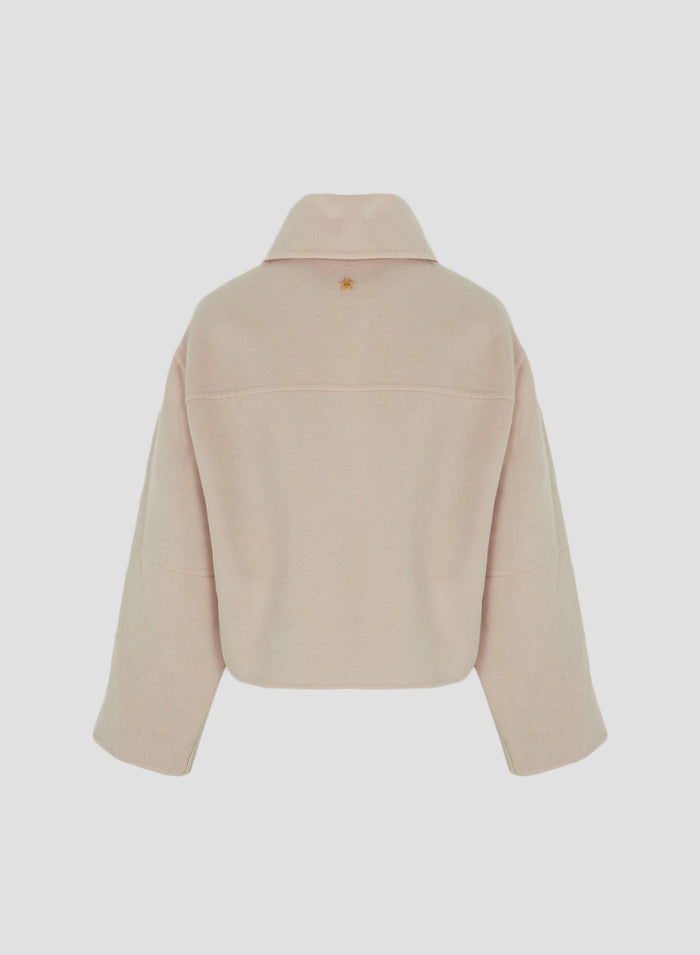 CABAN IN DOUBLE DI LANA VERGINE E ANGORA