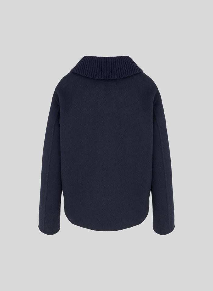 WOOL AND ANGORA DOUBLE SHORT COAT