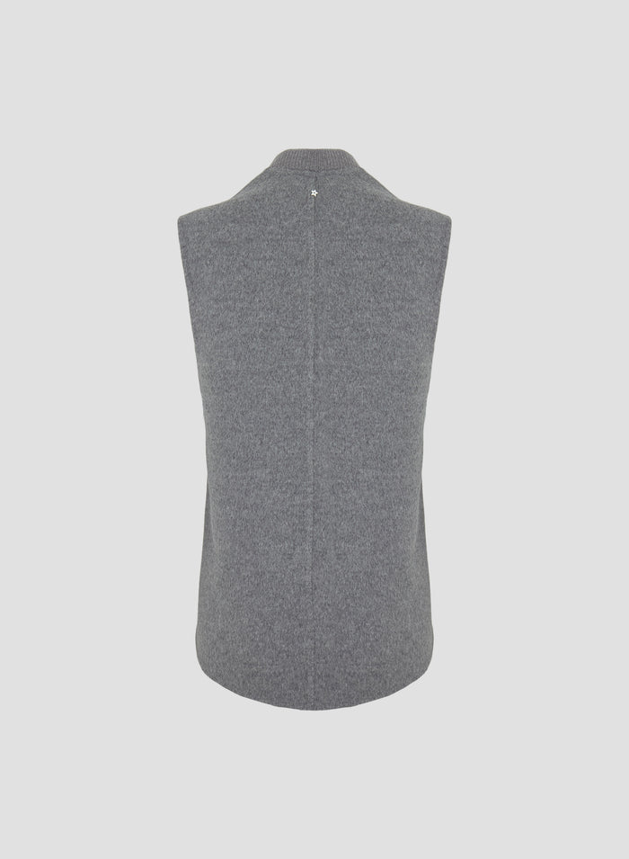 GILET IN DOUBLE DI LANA E ANGORA