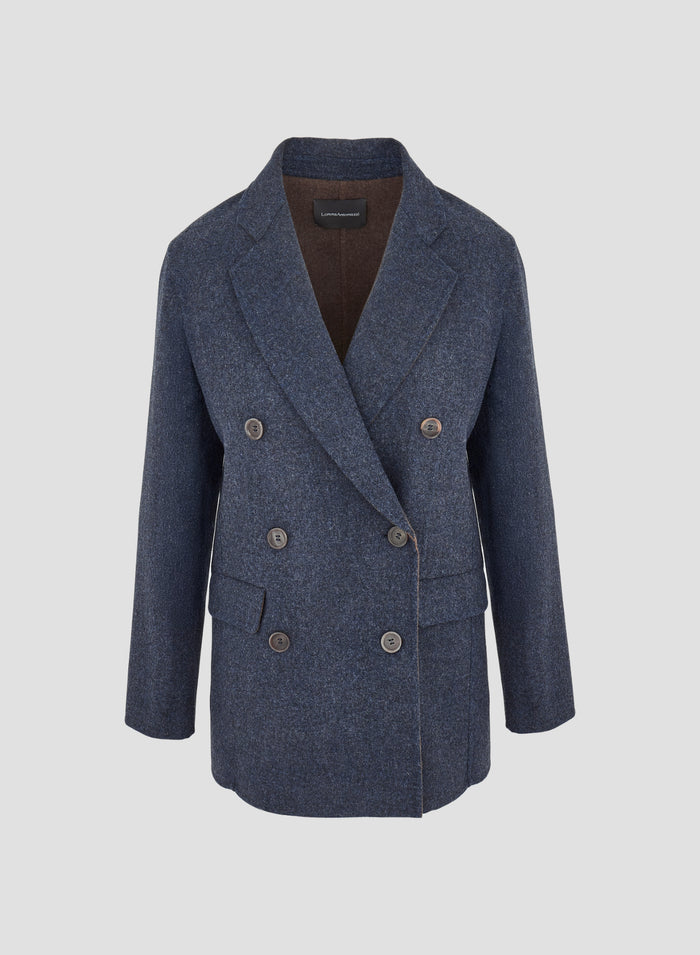 GIACCA DOPPIOPETTO IN DOUBLE LEGGERO DI LANA E CASHMERE