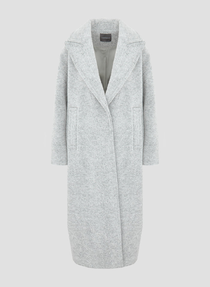 CAPPOTTO LUNGO IN RESCA DI LANA E ALPACA