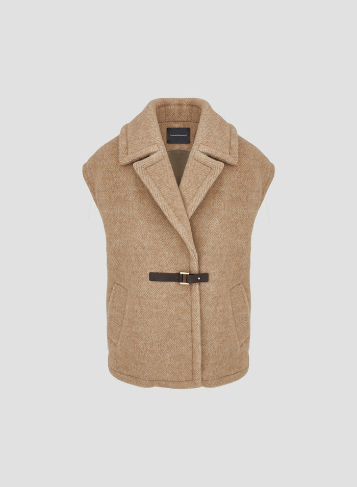 GILET IN RESCA DI LANA E ALPACA