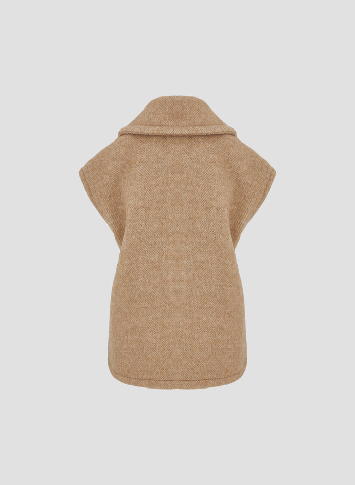 GILET IN RESCA DI LANA E ALPACA