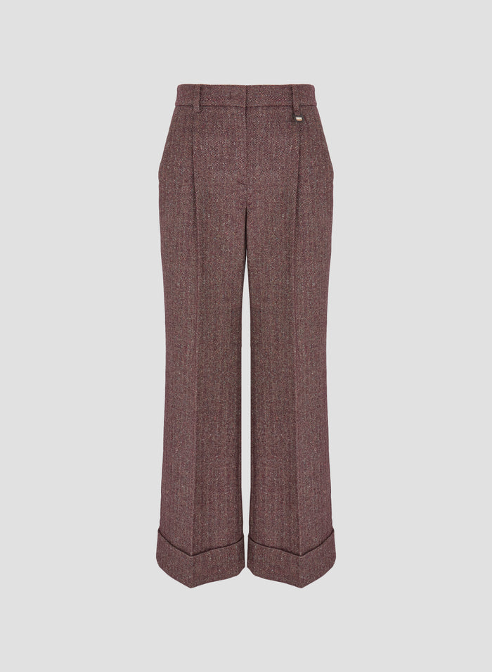 PANTALONI SARTORIALI IN RESCA DI LANA E SETA