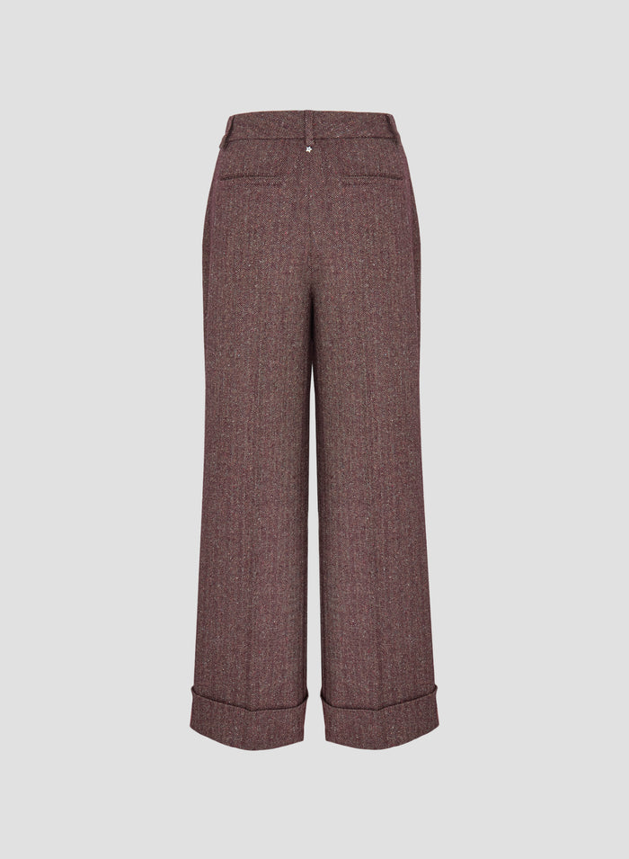 PANTALONI SARTORIALI IN RESCA DI LANA E SETA