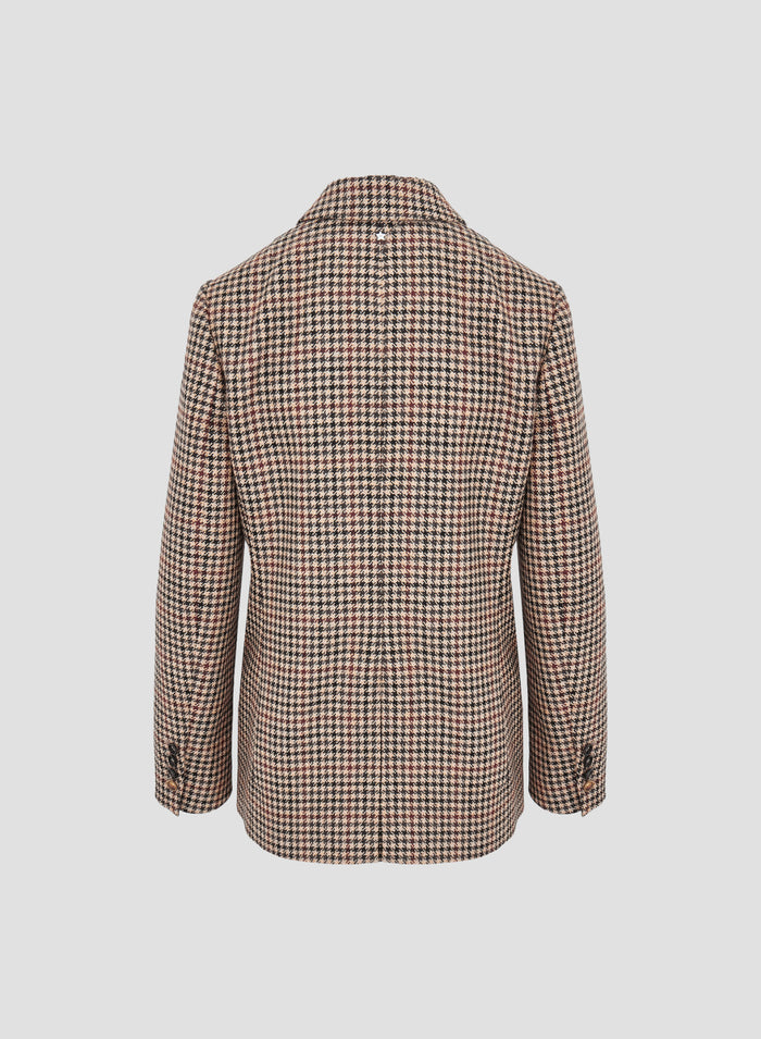 GIACCA IN PIED-DE-POULE DI LANA E CASHMERE
