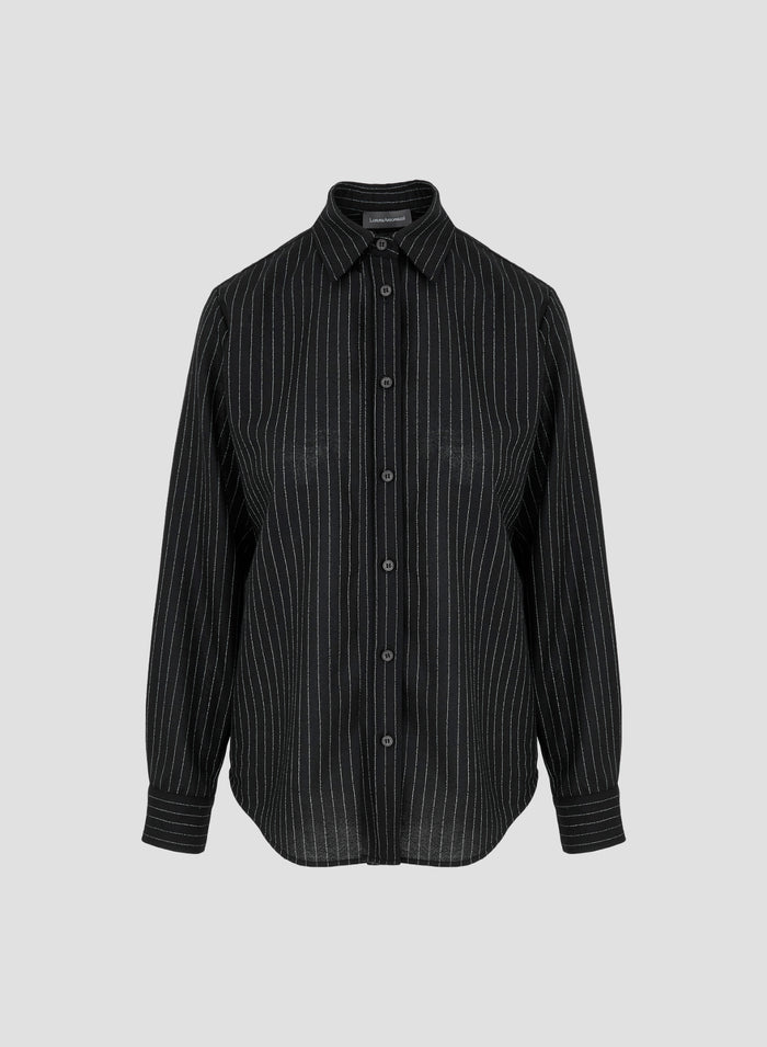 PINSTRIPE LIGHTWEIGHT WOOL SHIRT