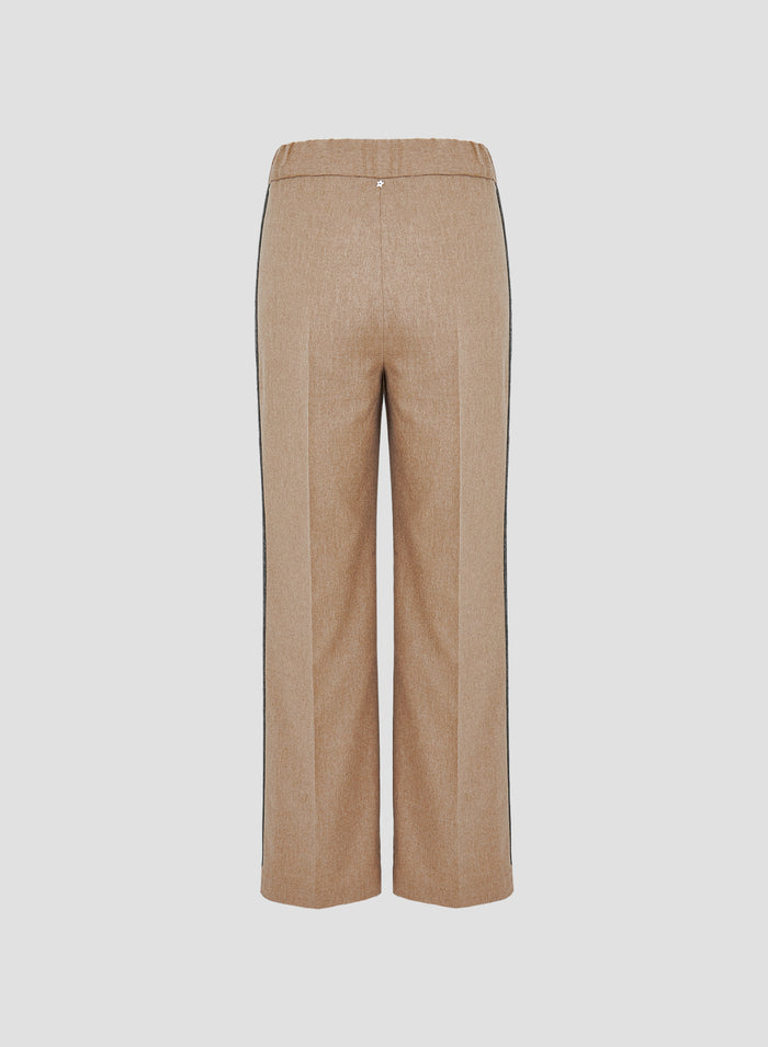 STRETCH FLANNEL STRAIGHT-LEG PANTS