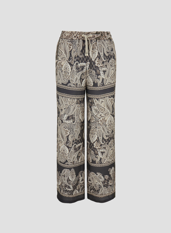 PANTALONI IN SETA STAMPATA