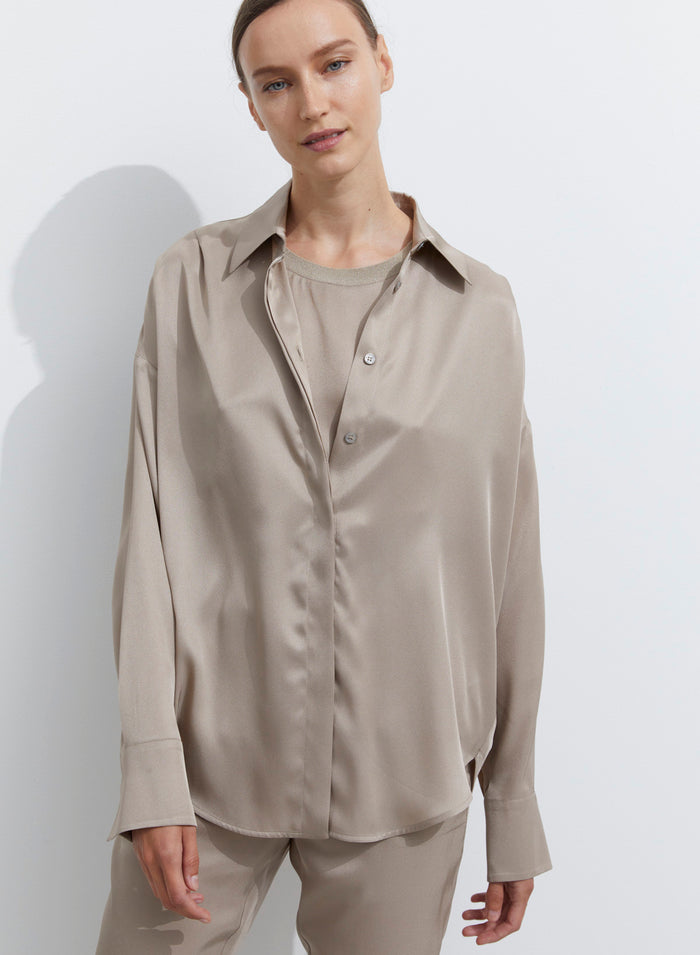 CAMICIA IN TWILL DI SETA