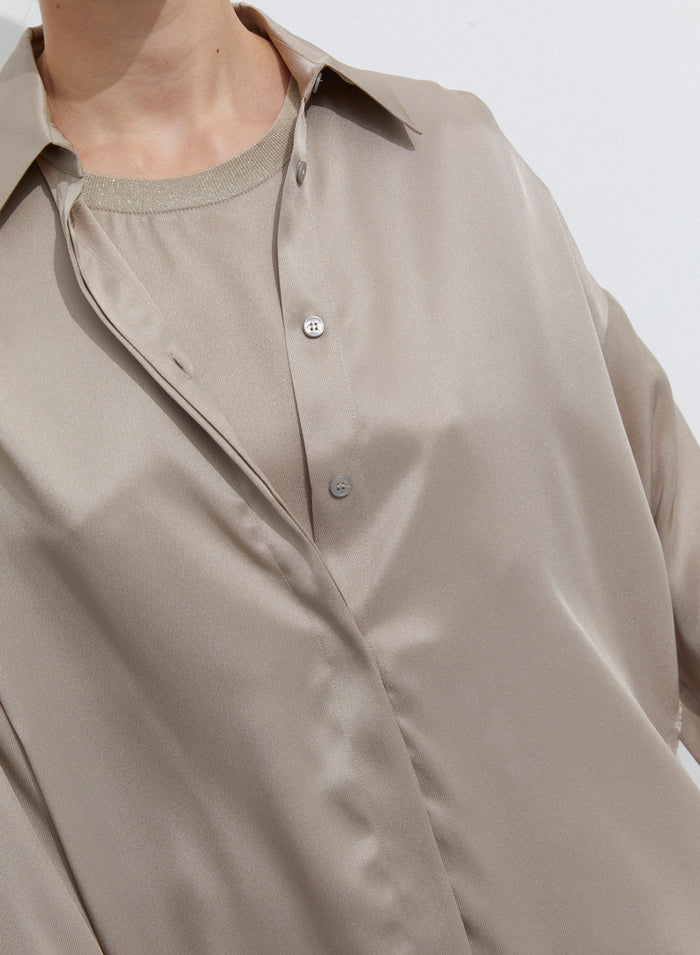 CAMICIA IN TWILL DI SETA