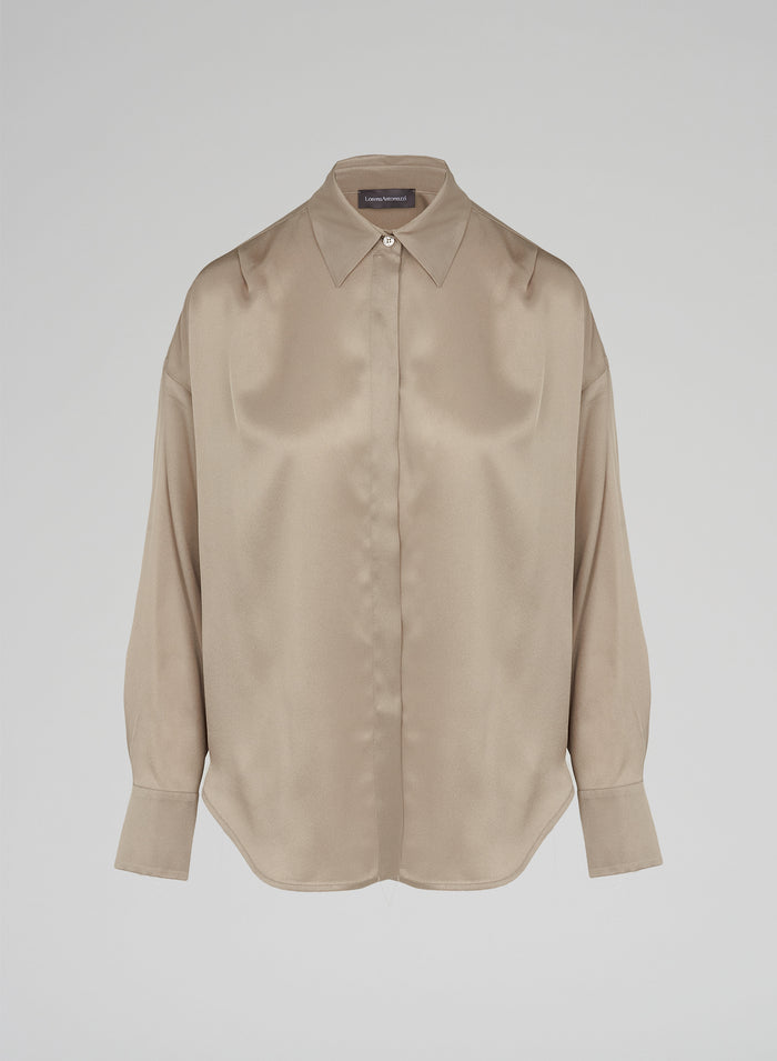 CAMICIA IN TWILL DI SETA