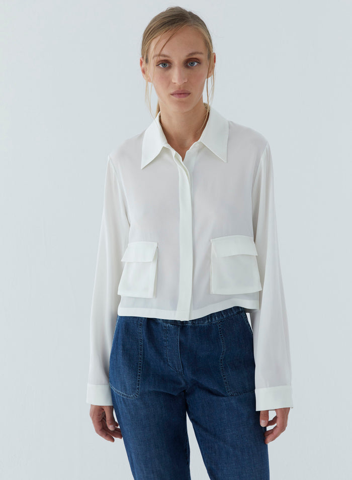 SILK TWILL BLOUSE