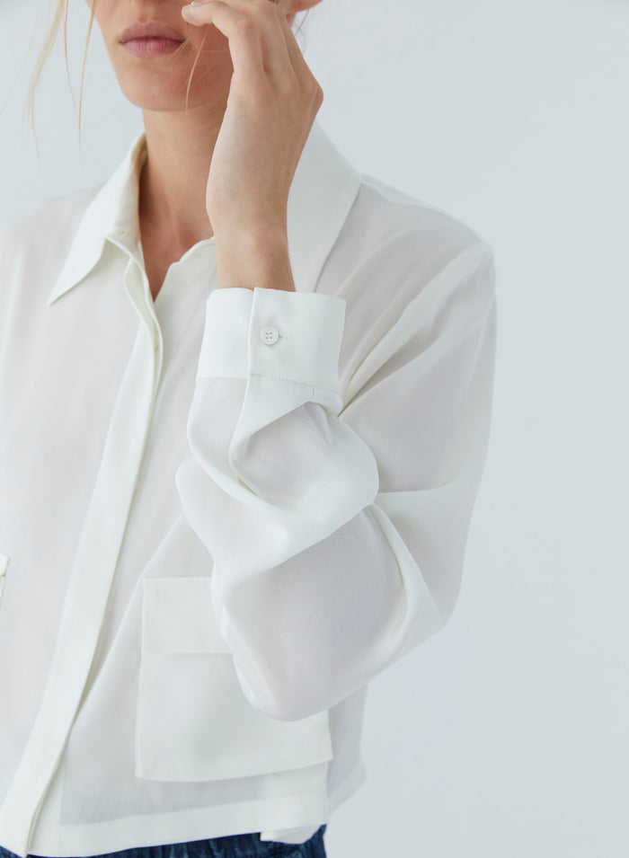 SILK TWILL BLOUSE