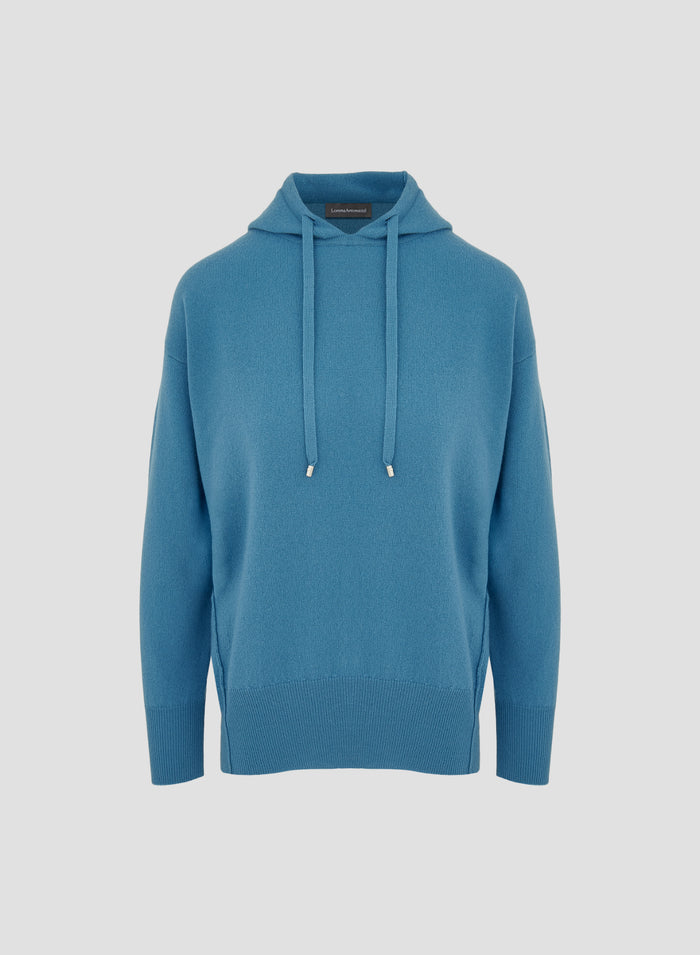 WOOL, SILK AND CASHMERE HOODIE