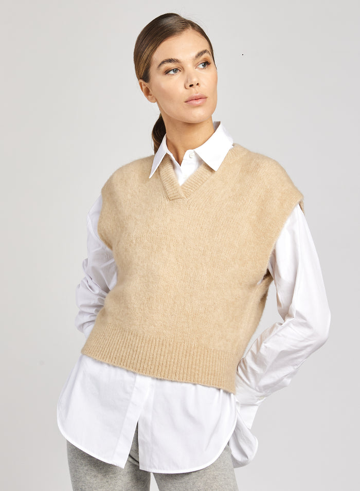 GILET IN CAMEL