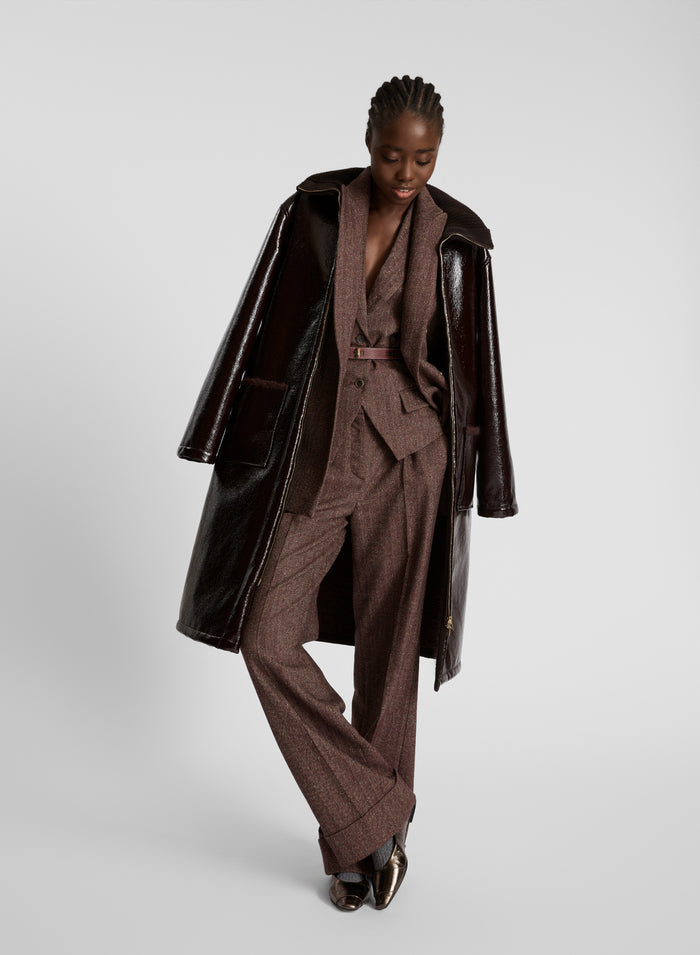 PANTALONI SARTORIALI IN RESCA DI LANA E SETA