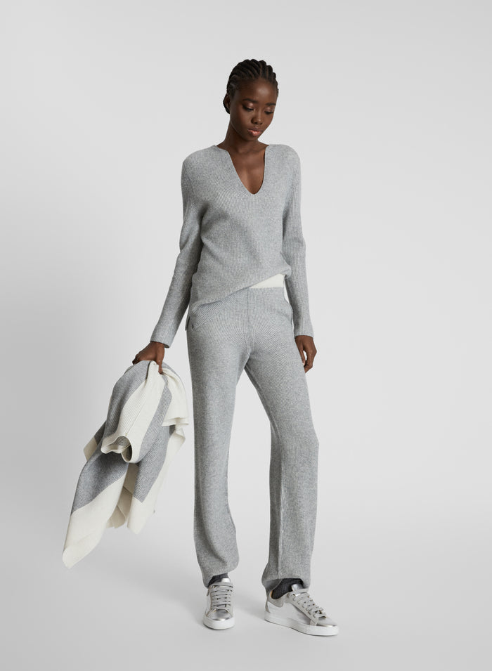 PANTALONI IN LANA, SETA E CASHMERE