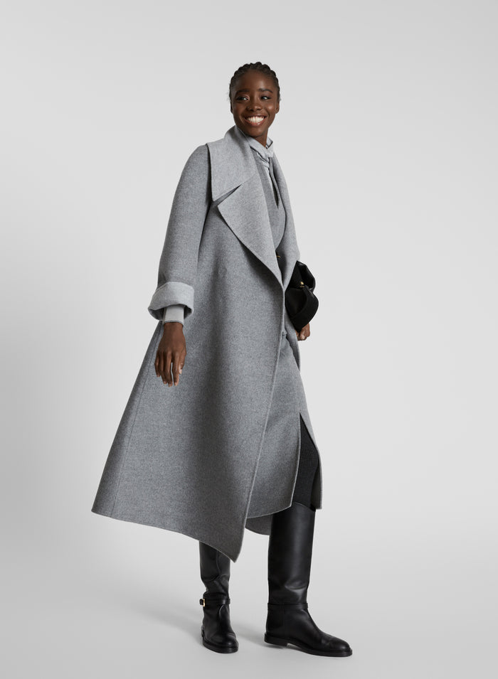 WOOL AND ANGORA DOUBLE COAT