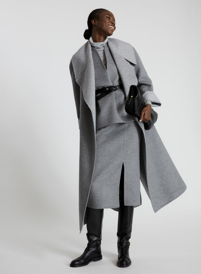 WOOL AND ANGORA DOUBLE COAT