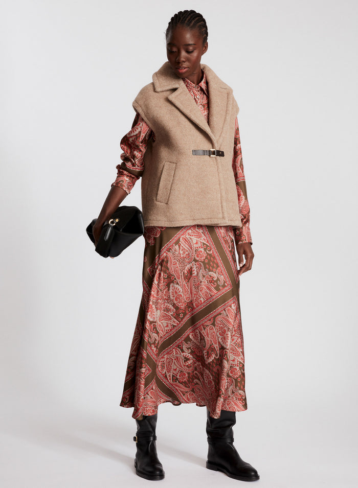 GILET IN RESCA DI LANA E ALPACA