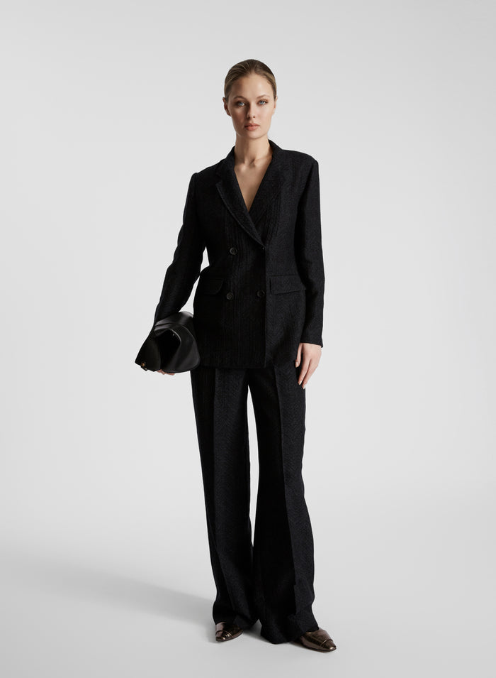 GIACCA IN LANA E SETA JACQUARD