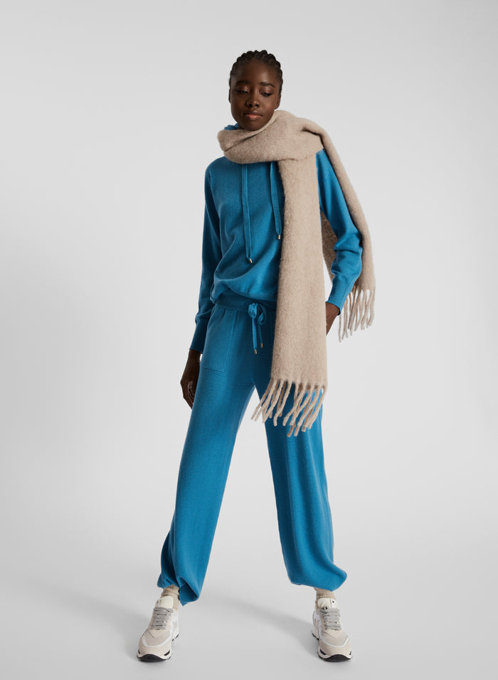 WOOL, SILK AND CASHMERE HOODIE