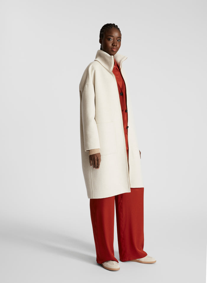 CAPPOTTO DOUBLE IN LANA E ANGORA