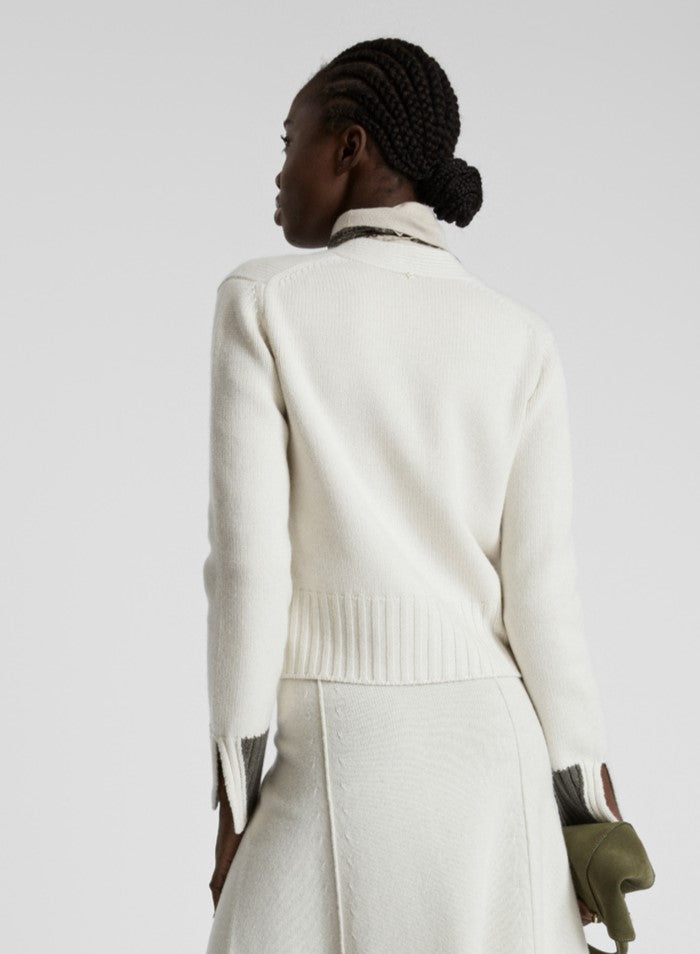 CARDIGAN IN LANA, SETA E CASHMERE
