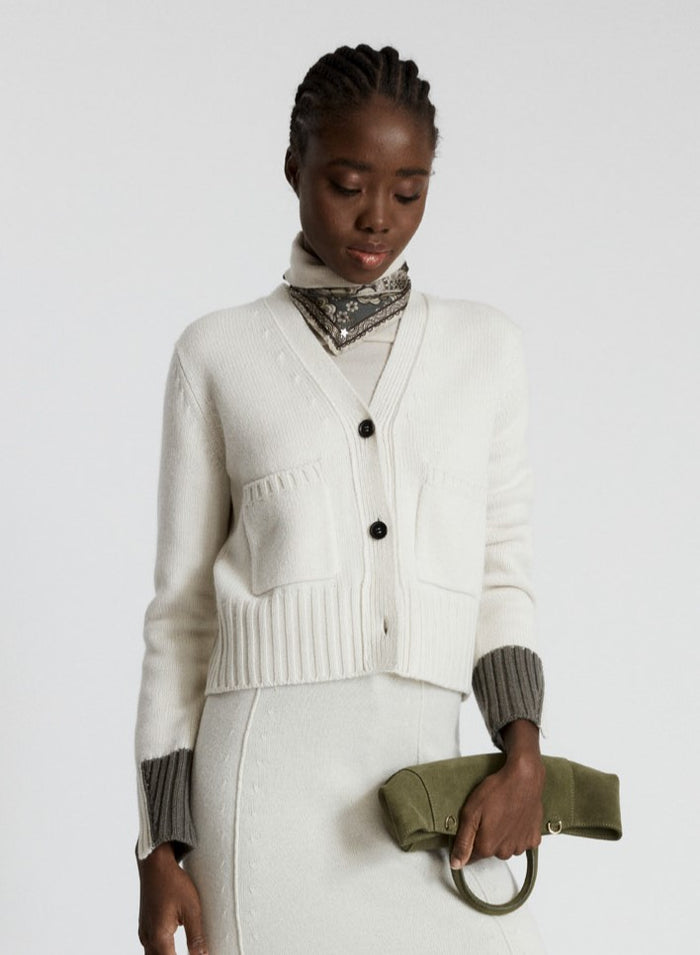 CARDIGAN IN LANA, SETA E CASHMERE