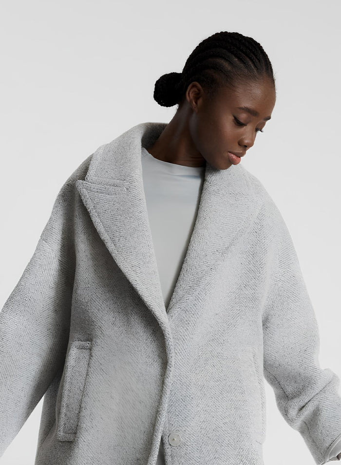 CAPPOTTO LUNGO IN RESCA DI LANA E ALPACA