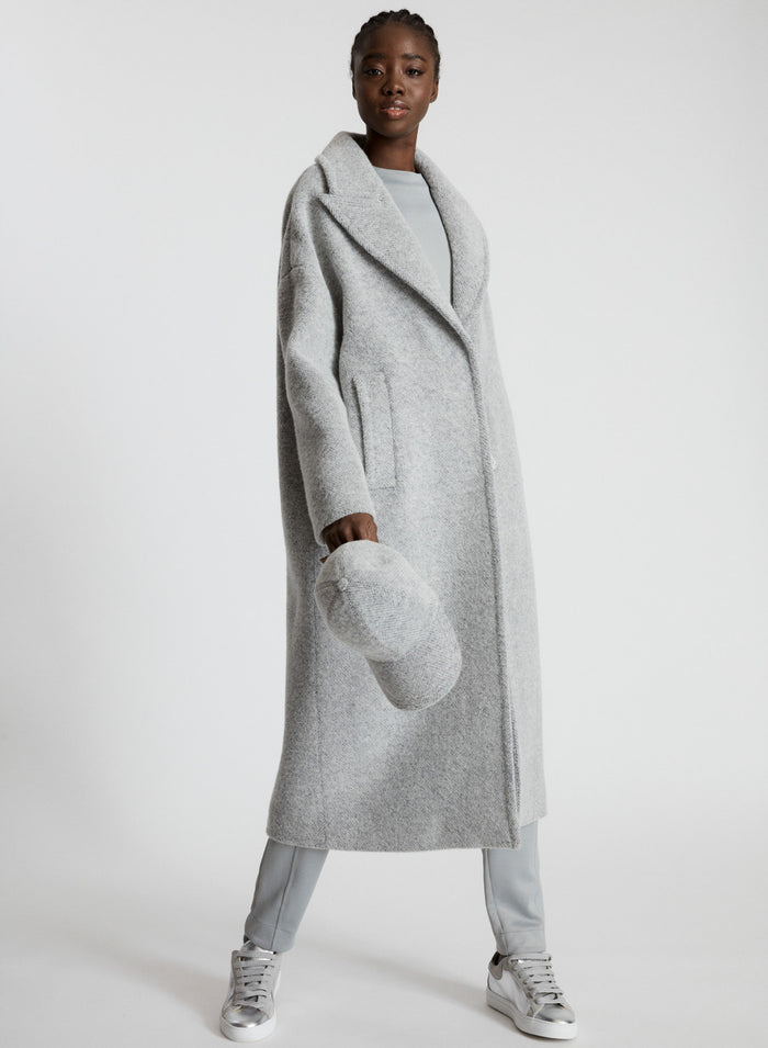 CAPPOTTO LUNGO IN RESCA DI LANA E ALPACA
