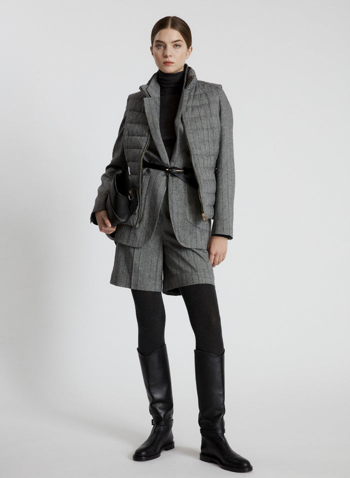 BERMUDA IN MISTO LANA CON GESSATURA LUREX