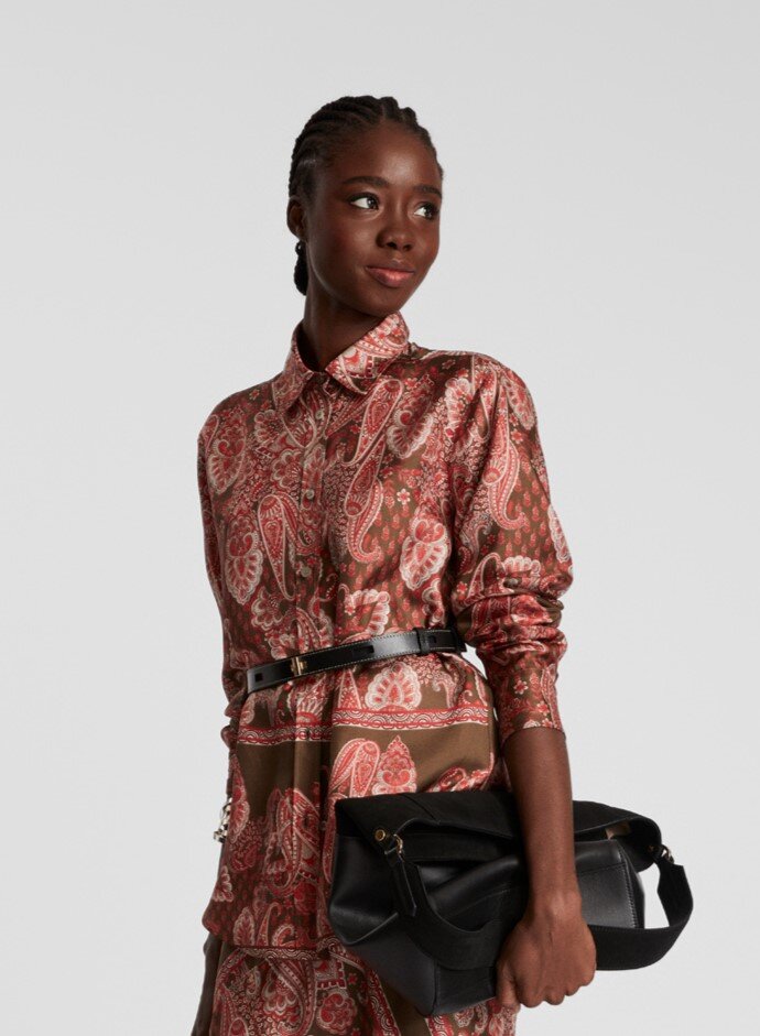 CAMICIA IN SETA STAMPATA