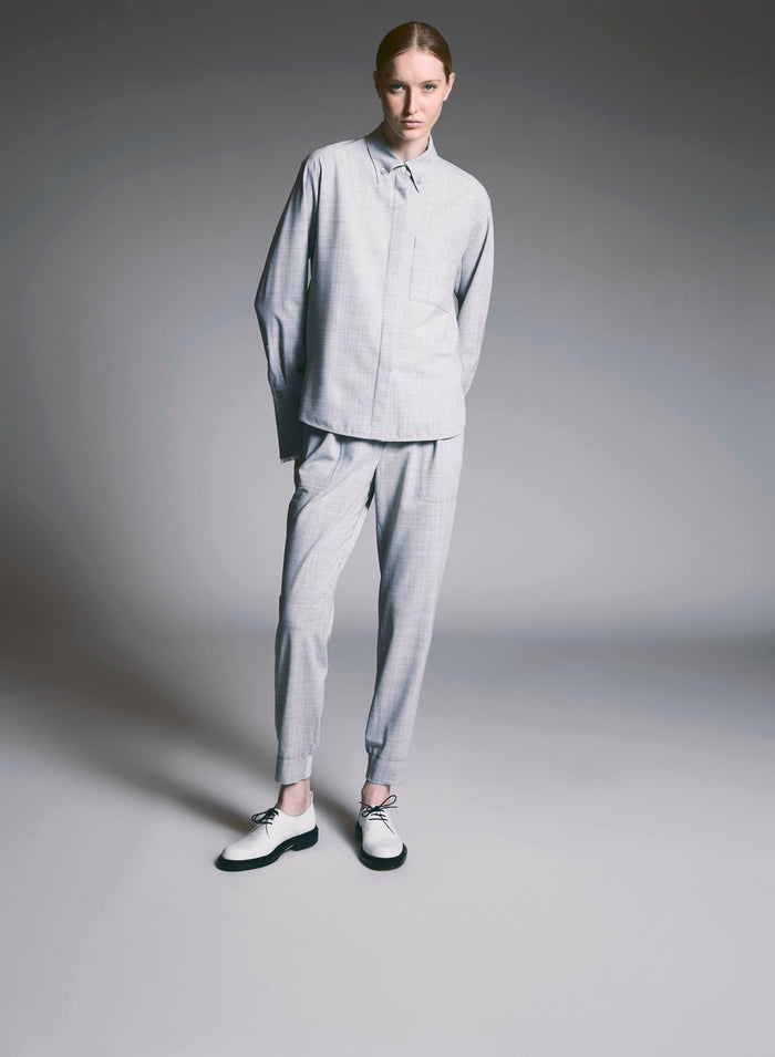 MELANGE WOOL SHIRT