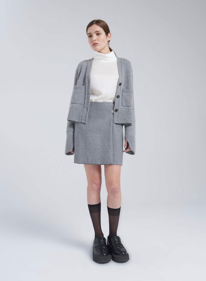 WOOL MINI SKIRT