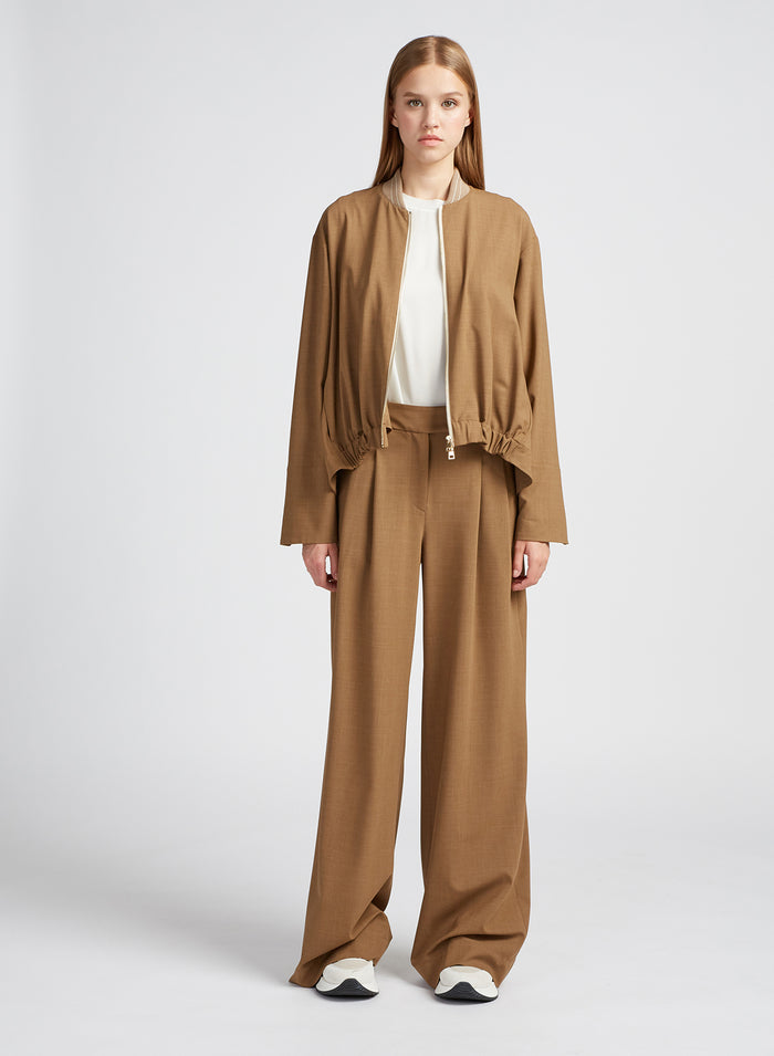 WOOL CLOTH BOMBER JACKET