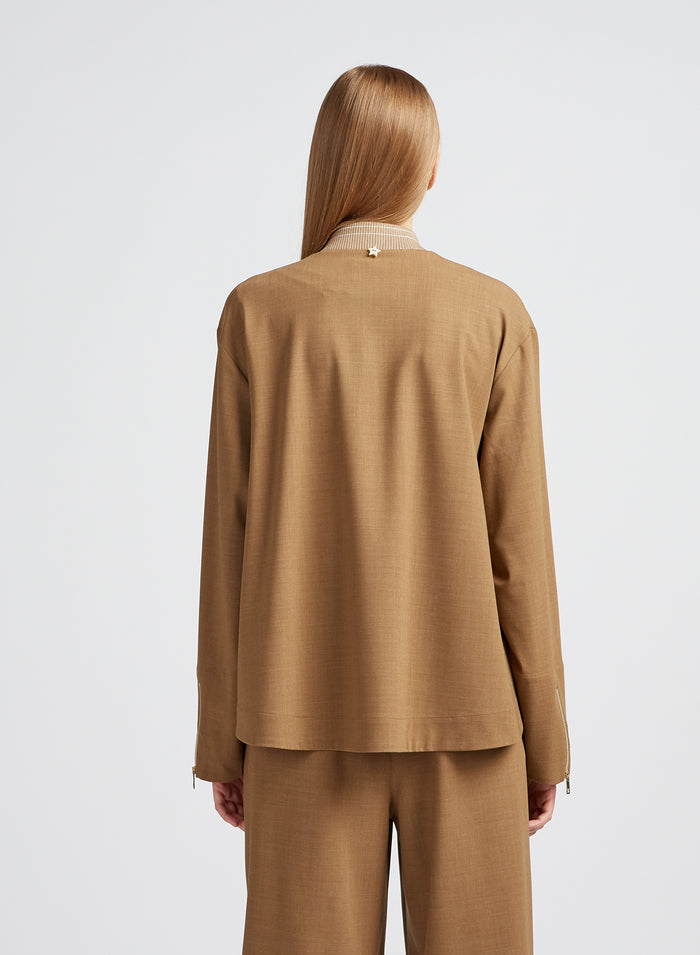 WOOL CLOTH BOMBER JACKET