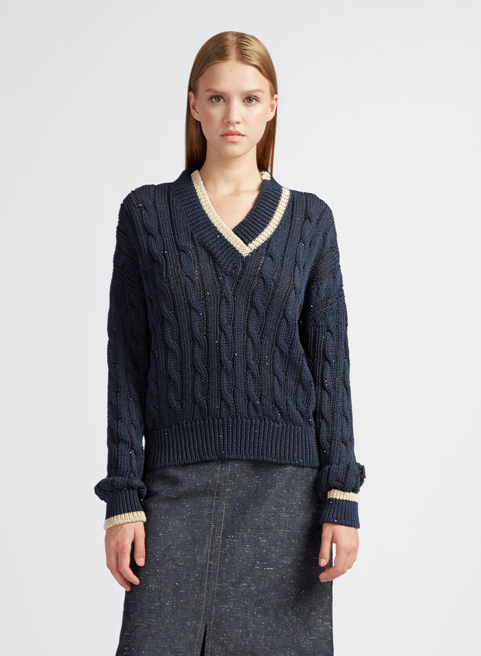 CABLE KNIT SWEATER