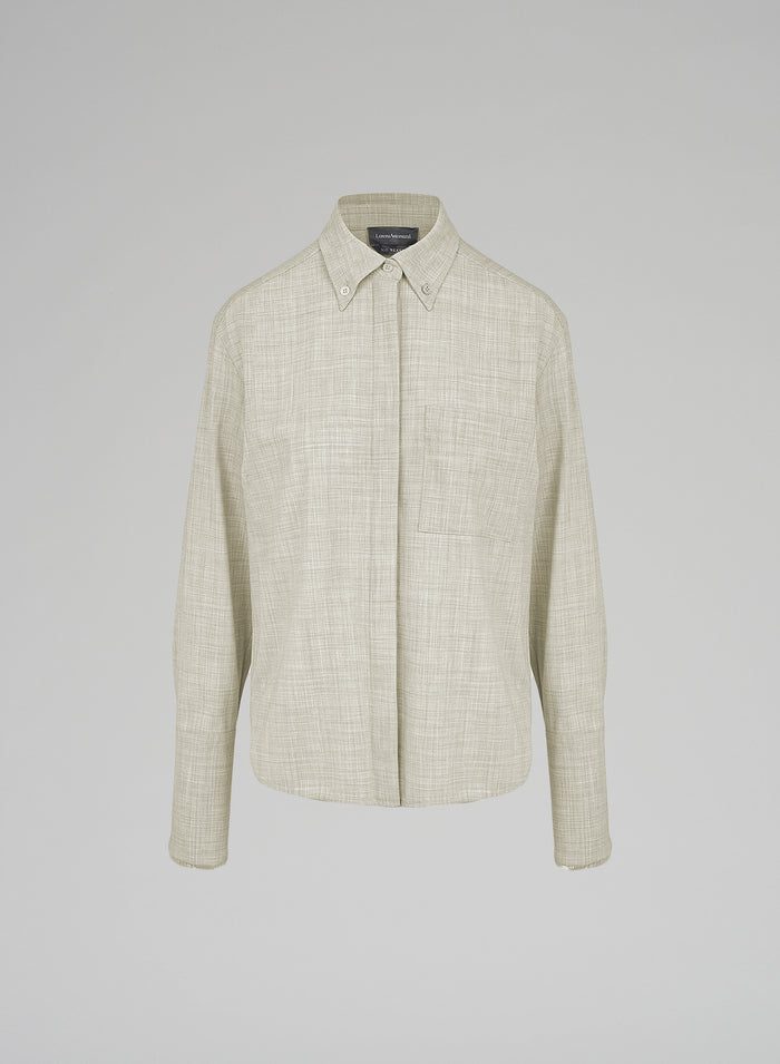 MELANGE WOOL SHIRT