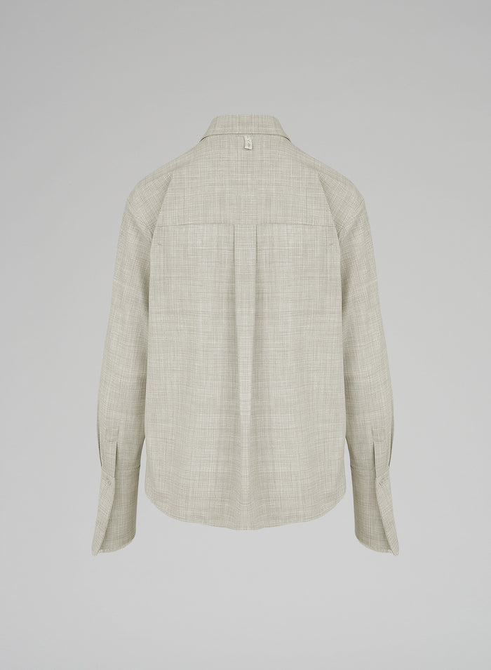 MELANGE WOOL SHIRT