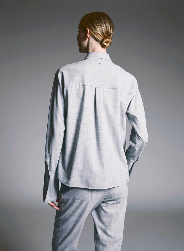 MELANGE WOOL SHIRT