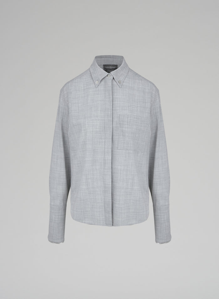 MELANGE WOOL SHIRT