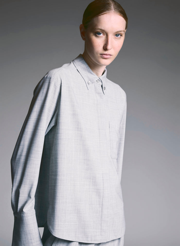 MELANGE WOOL SHIRT